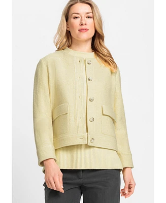 Olsen Women's Cropped Boiled Wool Blend Jacket