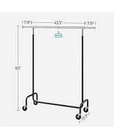 Slickblue Heavy-Duty Clothes Rack with Extendable Hanging Rod; Robust and Adjustable Garment Storage