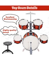 Contixo Rock 'n' Roll Drum Set for Kids - 5-Piece Musical Fun Kit for Little Rockstars (Ages 3-7)