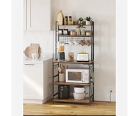 Slickblue Hutch Bakers Rack with Power Outlet