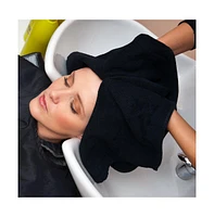 Arkwright Microfiber Salon Towels - Silvadur Treated (Black) (12/Pack)