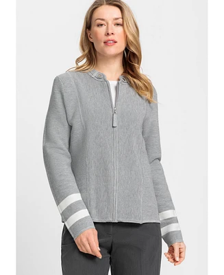 Olsen Women's Long Sleeve Ribbed Knit Cardigan