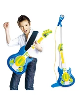 Contixo Pink Kids Guitar and Microphone Set - Adjustable Stand