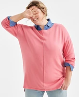 Style & Co Plus Knit Seam-Front Tunic Top, Created for Macy's