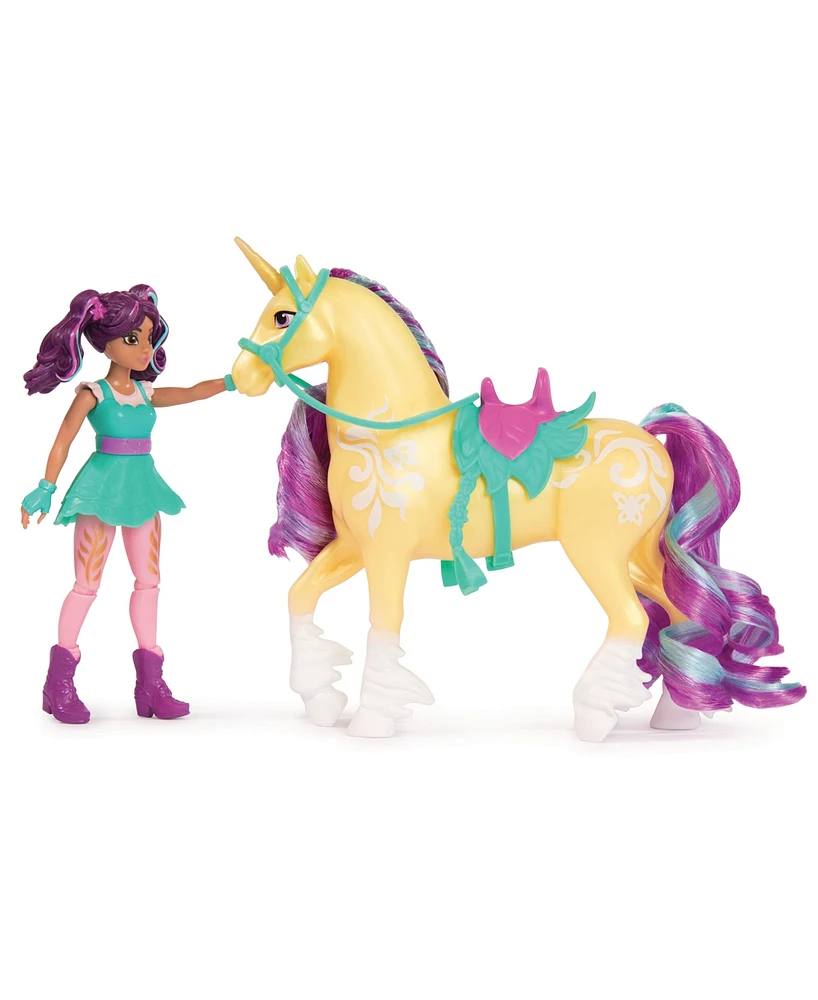 Unicorn Academy Ava Leaf Set with 2 Riding Accessories Toys