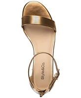 Style & Co Women's Janiee Ankle-Strap Block-Heel Sandals, Created for Macy's