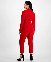 I.n.c. International Concepts Petite Long-Sleeve Collared Jumpsuit, Created for Macy's