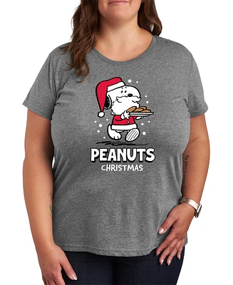 Hybrid Apparel Plus Peanuts Christmas Graphic T-shirt