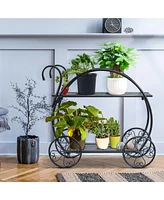 Givimo Heavy Duty Metal Flower Cart Plant Stand