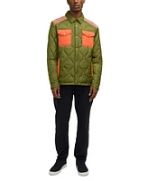 Scotch & Soda Ivik Padded Colorblocked Snap Front Shirt Jacket