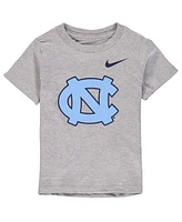 Nike Toddler Heathered Gray North Carolina Tar Heels Logo T-Shirt