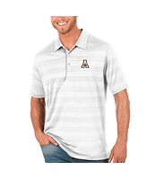 Antigua Men's White Appalachian State Mountaineers Compass Polo