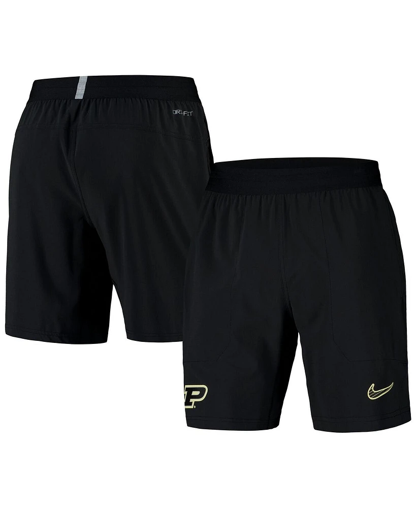 Nike Men's Black Purdue Boilermakers 2024/25 Sideline Performance Woven Shorts