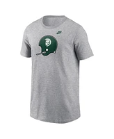 Nike Big Boys and Girls Heather Gray Michigan State Spartans Helmet T-Shirt