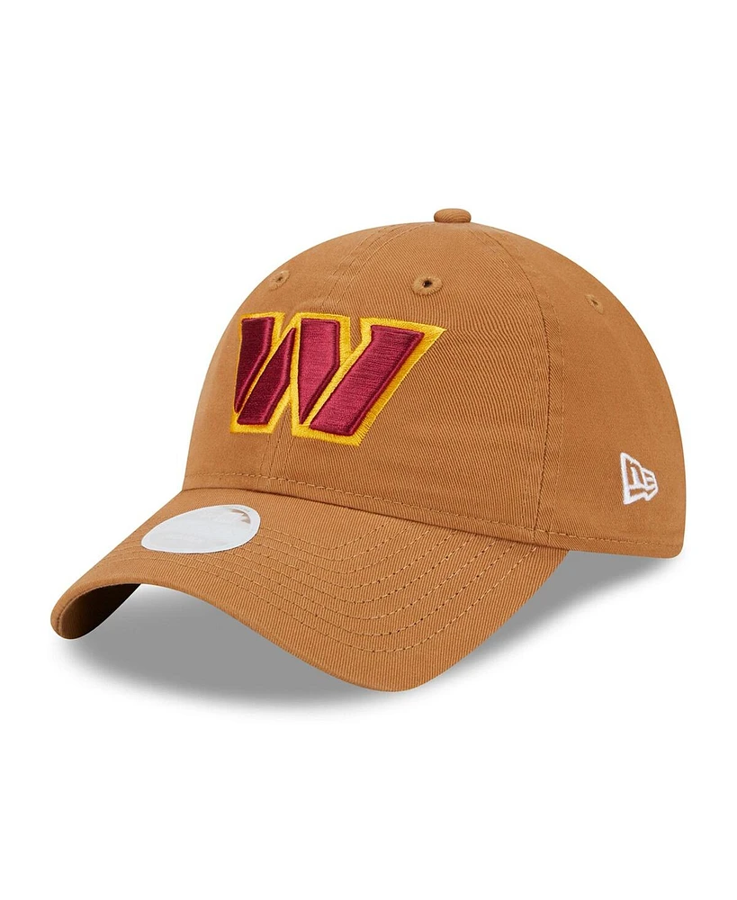 New Era Women's Brown Washington Commanders Main Core Classic 2.0 9TWENTY Adjustable Hat