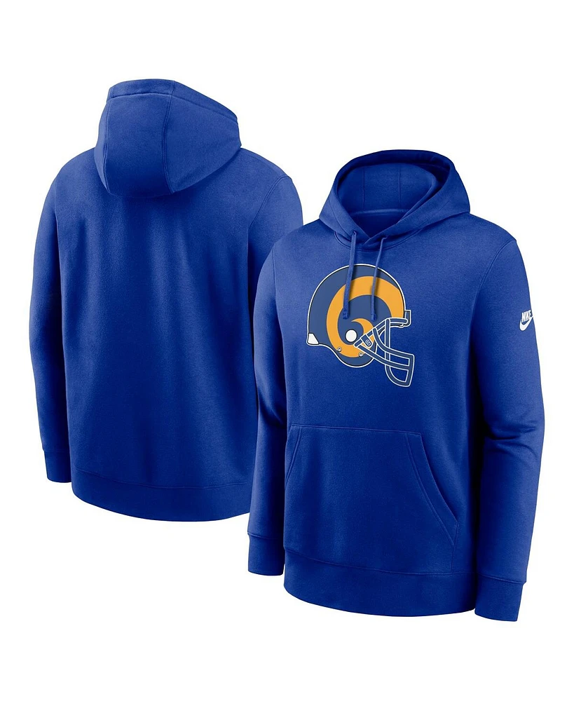 Nike Men's Royal Los Angeles Rams Rewind Club Logo Pullover Hoodie