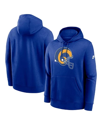 Nike Men's Royal Los Angeles Rams Rewind Club Logo Pullover Hoodie