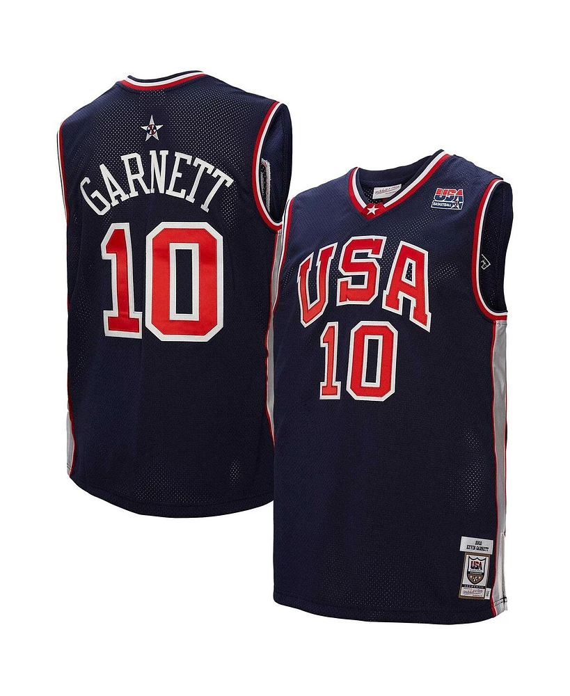 Mitchell & Ness Men's Kevin Garnett Navy Usa Basketball 2000 Authentic Jersey