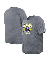 New Era Men's Gray Los Angeles Rams Big Tall Helmet T-Shirt