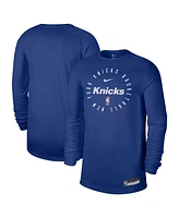 Nike Men's Blue New York Knicks 2024/25 Legend On-Court Practice Long Sleeve T-Shirt