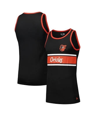 New Era Men's Black Baltimore Orioles Jersey Ringer Tank Top