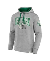 Fanatics Men's Heather Gray New York Jets Label Maker Pullover Hoodie