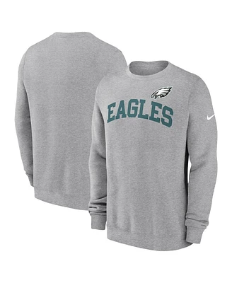 Nike Men's Heather Gray Philadelphia Eagles Club Pullover Sweatshirt