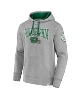 Fanatics Men's Heather Gray Philadelphia Eagles Label Maker Pullover Hoodie