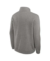 Nike Men's Heather Gray Texas Longhorns Primetime Club Half-Zip Sweatshirt