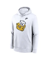 Nike Men's White Michigan Wolverines Legacy Logo Club Fleece Pullover Hoodie