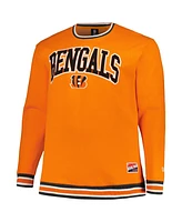 New Era Men's Orange Cincinnati Bengals Big Tall Pullover Sweatshirt