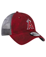 New Era Men's Red Los Angeles Angels Team Slick Trucker 9TWENTY Adjustable Hat