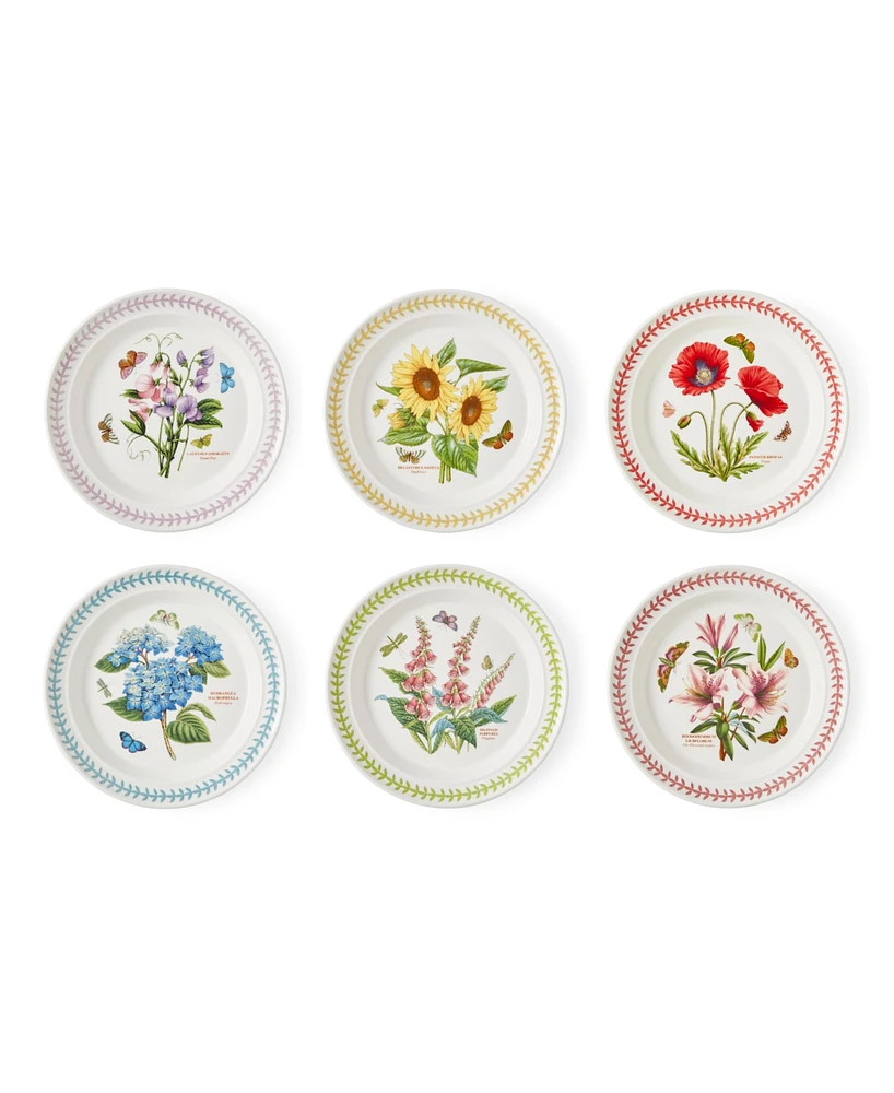 Portmeirion Botanic Garden Meadow Assorted Dinner Plates, Set of 6