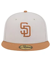 New Era Men's Khaki/Brown San Diego Padres Two-Tone Color Pack 59FIFTY Fitted Hat