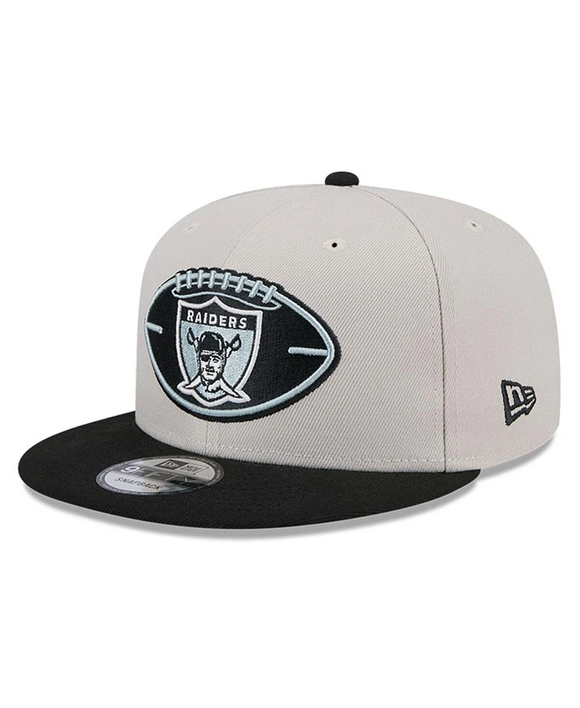 New Era Men's Stone/Black Las Vegas Raiders 2024 Sideline Historic 9FIFTY Snapback Hat