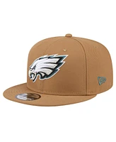 New Era Big Boys and Girls Brown Philadelphia Eagles Color Pack Side Patch 9FIFTY Snapback Hat