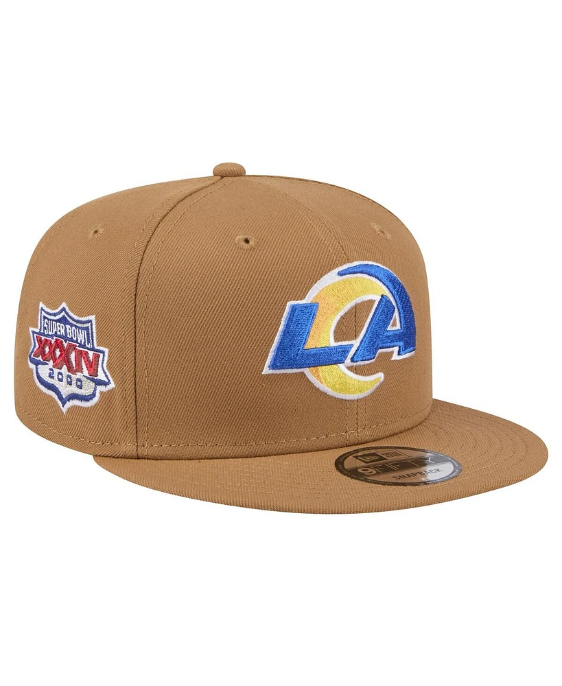 New Era Big Boys and Girls Brown Los Angeles Rams Color Pack Side Patch 9FIFTY Snapback Hat