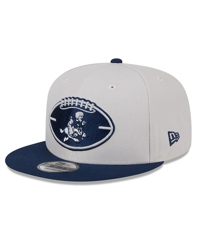 New Era Men's Stone/Navy Dallas Cowboys 2024 Sideline Historic 9FIFTY Snapback Hat