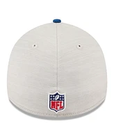 New Era Men's Stone/Royal Indianapolis Colts 2024 Sideline Historic 39THIRTY Flex Hat