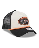 New Era Men's Stone/Black Cincinnati Bengals 2024 Sideline Historic 9FORTY A-Frame Trucker Adjustable Hat