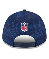 New Era Men's Navy New England Patriots 2024 Sideline 9FORTY Stretch-Snap Hat