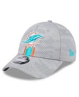 New Era Men's Gray Miami Dolphins 2024 Sideline 9FORTY Stretch-Snap Hat