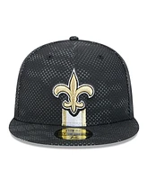 New Era Men's Black Orleans Saints 2024 Sideline 59FIFTY Fitted Hat