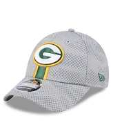 New Era Men's Gray Green Bay Packers 2024 Sideline 9FORTY Stretch-Snap Hat