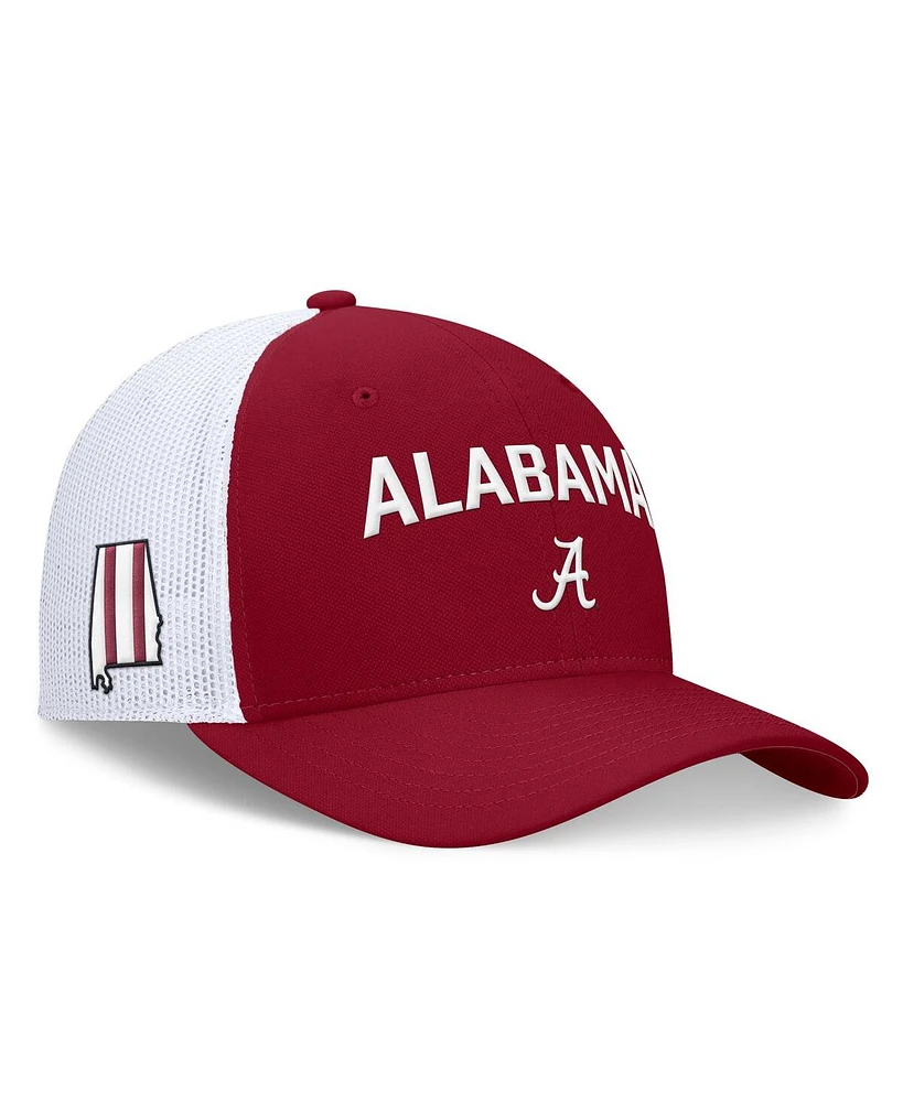 Nike Men's Crimson/White Alabama Crimson Tide Primetime Rise City Trucker Adjustable Hat