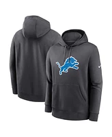 Nike Men's Anthracite Detroit Lions Club Logo Pullover Hoodie