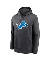 Nike Men's Anthracite Detroit Lions Club Logo Pullover Hoodie