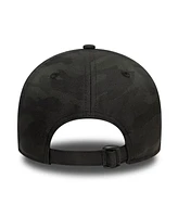 New Era Men's Black Ac Milan Tonal Camo 9FORTY Adjustable Hat