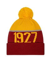 New Era Men's Red As Roma Sport Cuffed Knit Hat with Pom