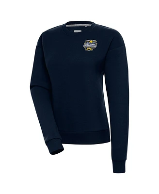 Antigua Women's Navy Michigan Wolverines College Football Playoff 2023 National Champions Victory Pullover Sweatshirt